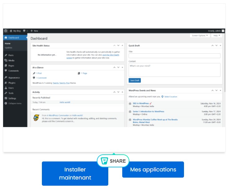 installation wordpress