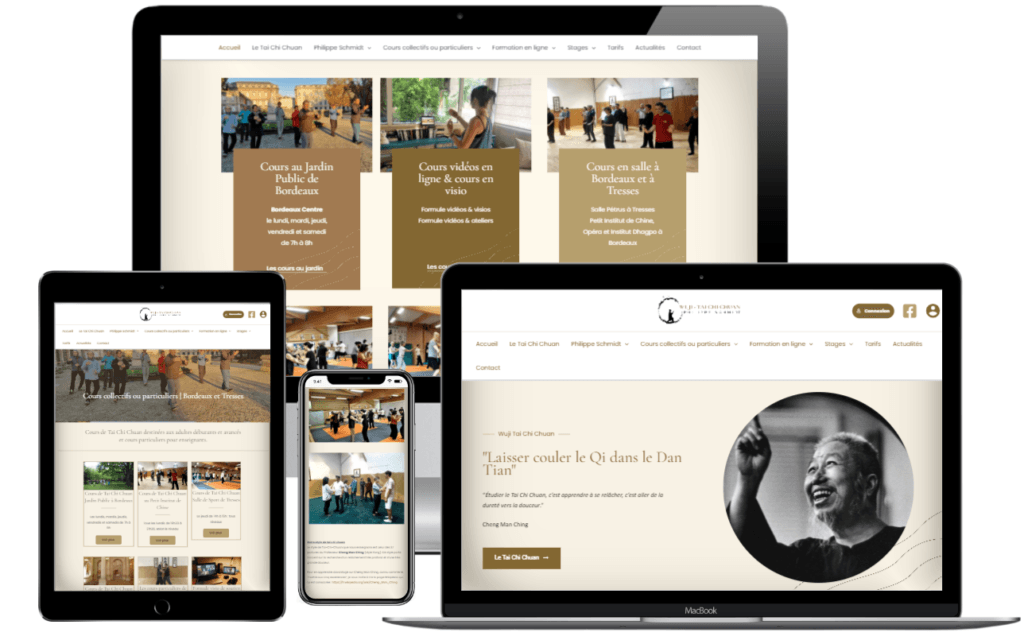 création d'un site e-learning cours en ligne de Tai Chi Chuan