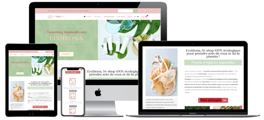 Création d'un site e-commerce de produits écologiques 1 Responsive.ecobiona